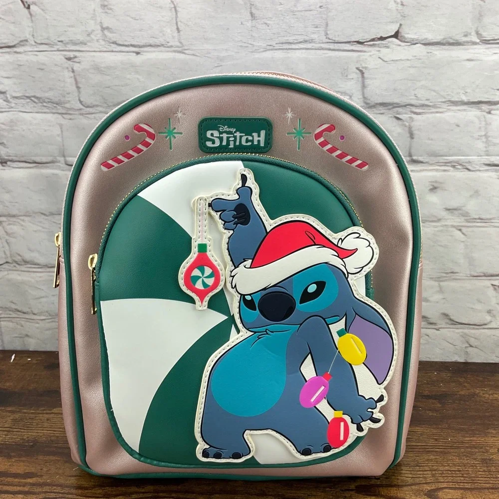 Disney Stitch Christmas Holiday Mini Backpack Bioworld
